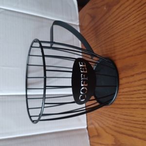 Black Metal Coffee Storage Basket